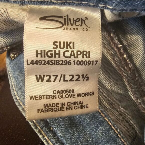 Silver Skui high capri sz 27 with 22.5" inseam,  excellent condition - Picture 5 of 6
